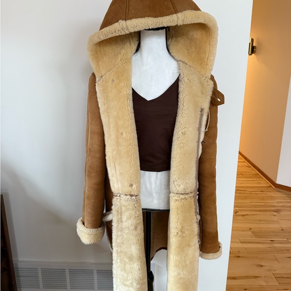 RARE!!!! Collectible 1970's Men's Tan/cognac/brown Shearling Coat - Picture 11 of 16